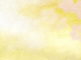 水彩のシンプルな金色背景の桜素材