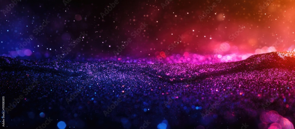 Poster glitter background texture with rainbow spectrum gradient showcasing vibrant visual aesthetics and d