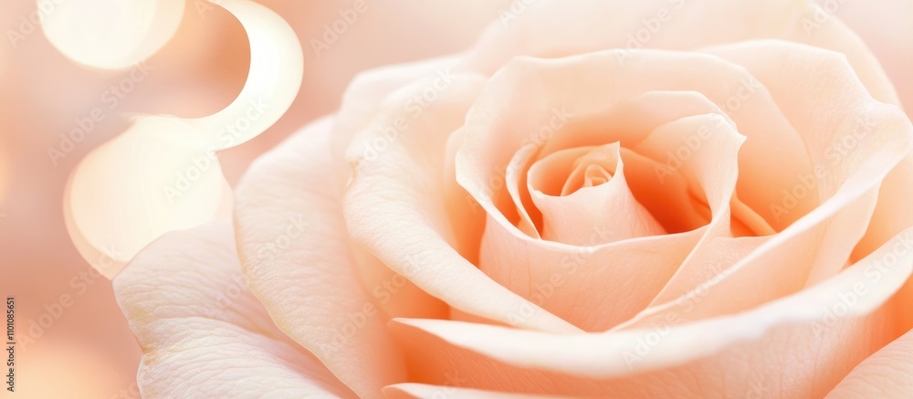 Poster elegant pale pink rose with soft focus and gentle bokeh background creating a serene and romantic at