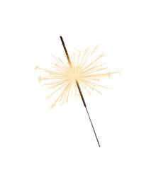 Burning sparkler realistic transparent, bengal or indian light, Bright sparks. Firework isolated. Element for celebration, holidays. New year sparkler candle. Magic light stick. Png