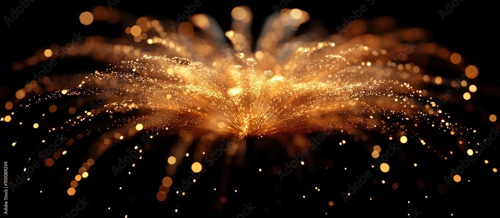 Poster abstract fireworks display with bokeh effect against a black background celebrating an international