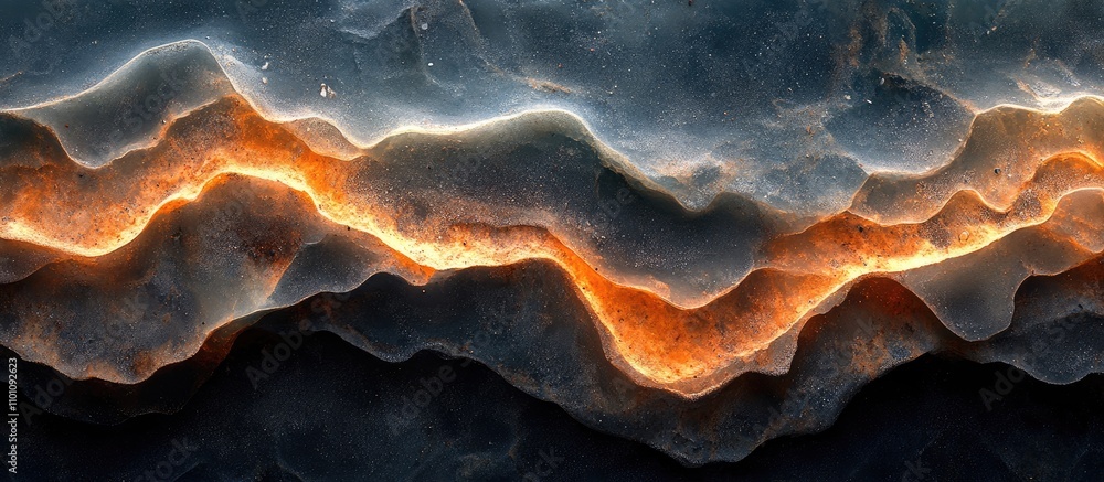 Aufkleber luminous abstract patterns in layered rock formations highlighting natural textures and vivid colors