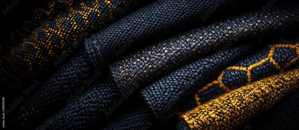 Poster intricate weave patterns in contemporary textiles showcasing high quality and innovative versatility