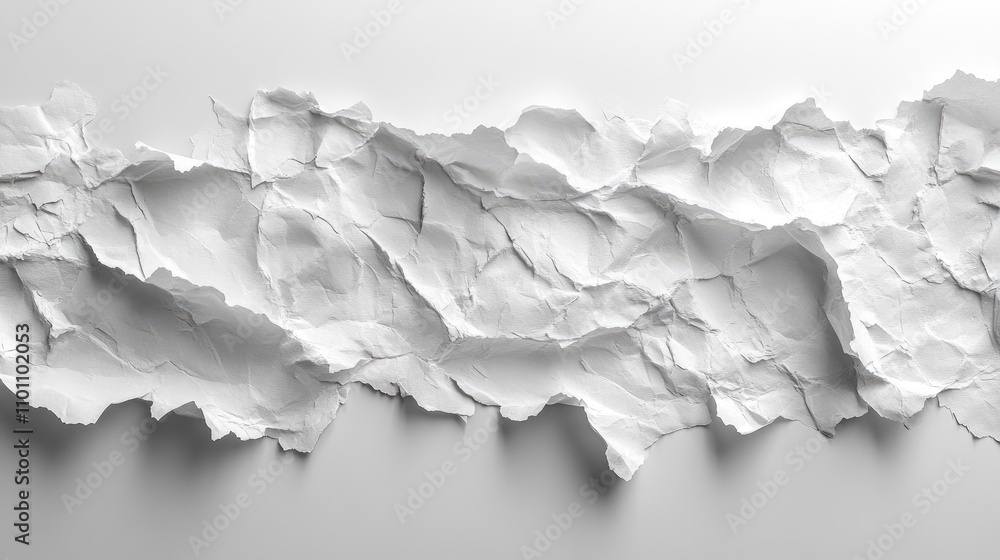 Aufkleber crumpled white paper background with torn edges for texture design and creative projects