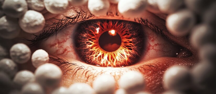 Eye close-up with vibrant details symbolizing antibiotic effectiveness in treating bacterial conjunctivitis and promoting ocular health.