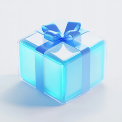 Fototapeta premium blue gift box