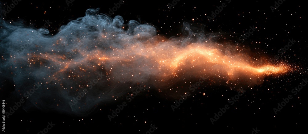 Poster vibrant fireworks display creating a colorful explosion against a dark starry background for celebra