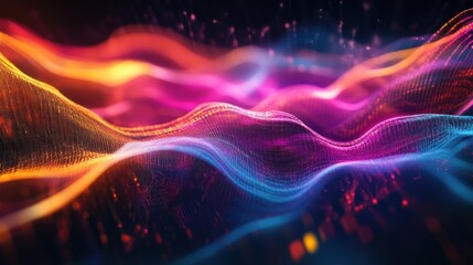 Colorful fractal patterns representing stock growth, energy symbolism woven into the design,