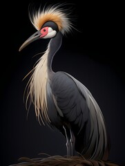 Fototapeta premium Grey crowned crane