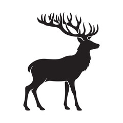 Obraz premium deer silhouette vector
