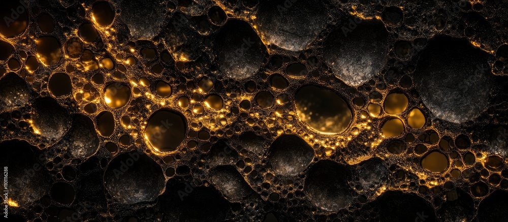 Poster corroded metallic surface with punctured holes showcasing abstract art and texture in a unique compo