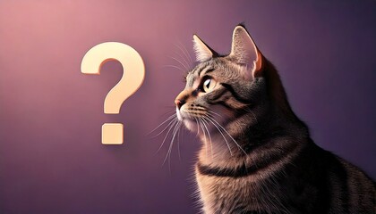 クエスチョンマークと猫