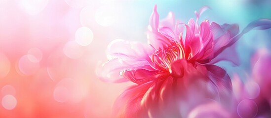 Obraz premium Vibrant abstract floral design with dreamy soft blur and colorful filters perfect for whimsical backgrounds and artistic projects