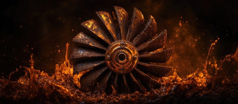 Corroded centrifugal pump impeller showcasing engineering challenges and the importance of equipment maintenance in industrial environments