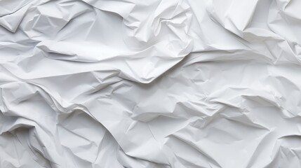 Obraz premium Crumpled white paper texture background for design and creative projects