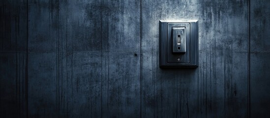 Electrical plug and socket on a textured concrete wall emphasizing electrical systems infrastructure with room for text and branding.