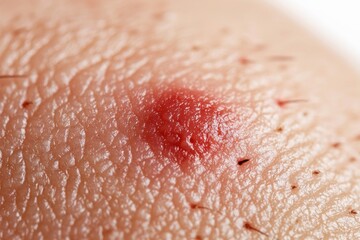 Fototapeta premium Insect bite on skin macro medical photography and health insights