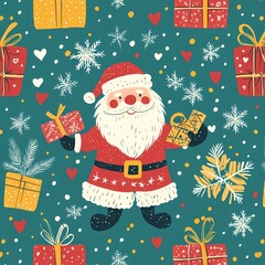 santa claus with gifts