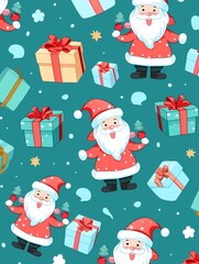 santa claus with gifts