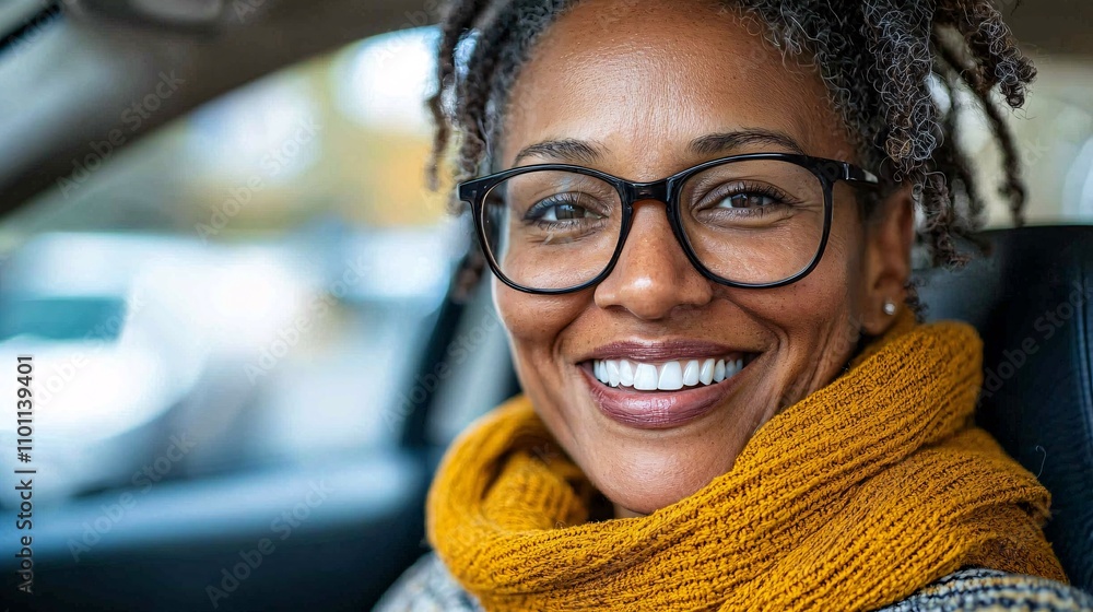 Poster A supportive community program offering driving lessons tailored for elderly drivers Stock Photo with side copy space