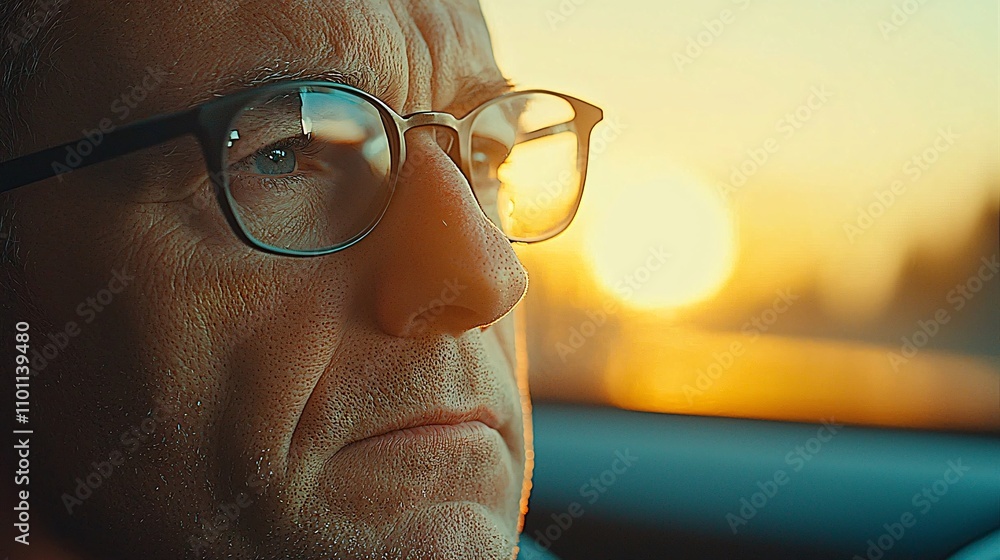 Poster a supportive community program offering driving lessons tailored for elderly drivers stock photo wit