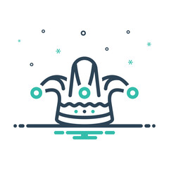 Mix icon for clown cap