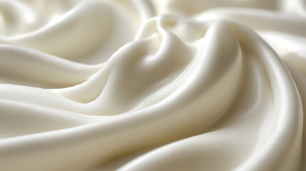 Fototapeta premium Background made with textured smears of white cream. Body lotion for perfect skin. Copy space for your design. Macrophotography in flat lay style