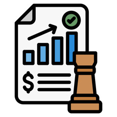 Sales Strategy Icons For Design Elements 