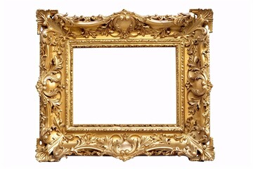 gold frame on white background