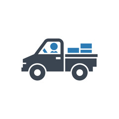 Fototapeta premium Delivery truck icon