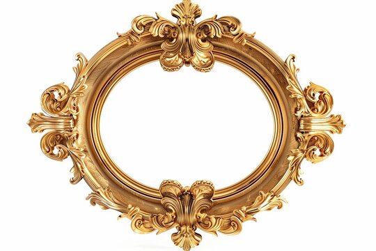 gold frame on white background