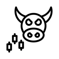 Fototapeta premium Bull line icon