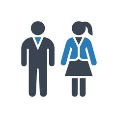 Professional man and woman icon