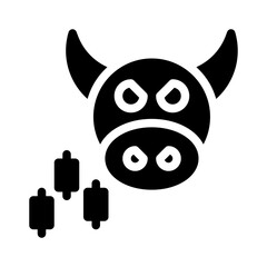 Bull glyph icon