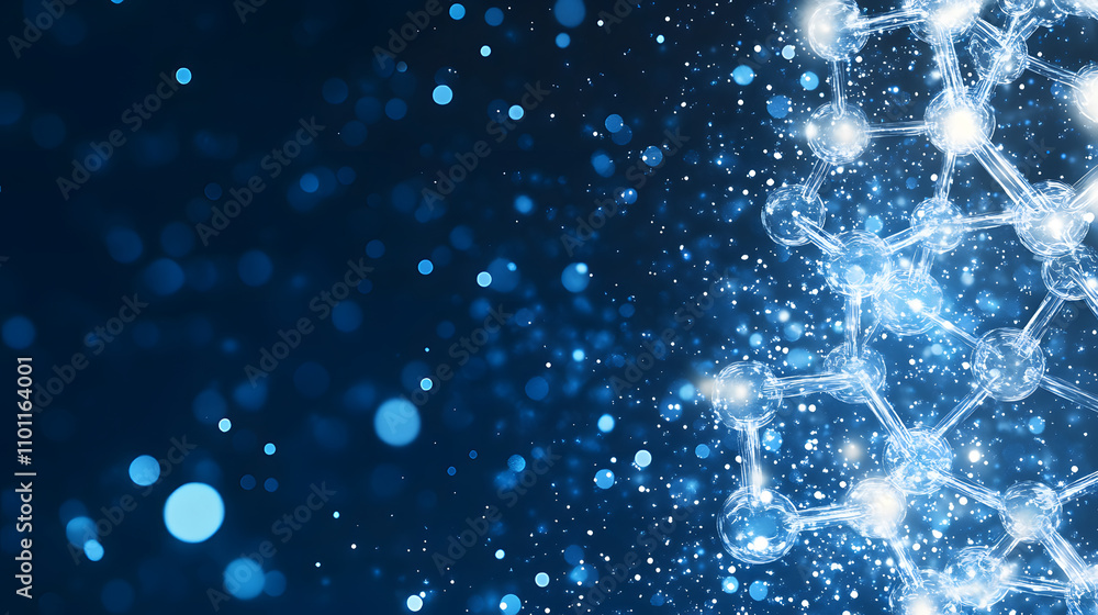Poster A vibrant abstract representation of interconnected particles and light, showcasing a blend of science and technology themes