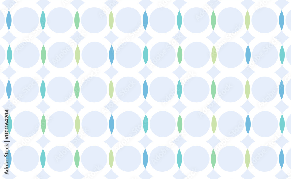 Poster intersecting circles vector abstract geometric background