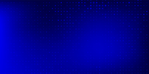 Obraz premium Blue halftone dots. Colorful geometric gradient for pop art designs. Geometric vintage monochrome fade wallpaper. Pop art print. Dotted geometric retro pattern. Comic halftone background.