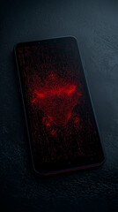 Ultra-HD Close-Up of Biometric Smartphone Unlocking with Glowing Animations
