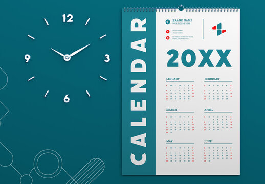 Wall Calendar Design Template