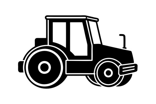 recommend clip art: Road construction Road Roller silhouette vector illustration