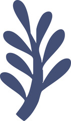 Obraz premium Branch with leaves simple vector illustration design element
