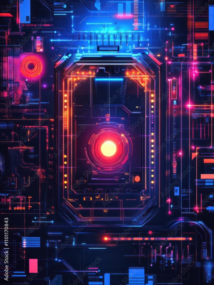 Aufkleber information control and security abstract concept vector illustrations.