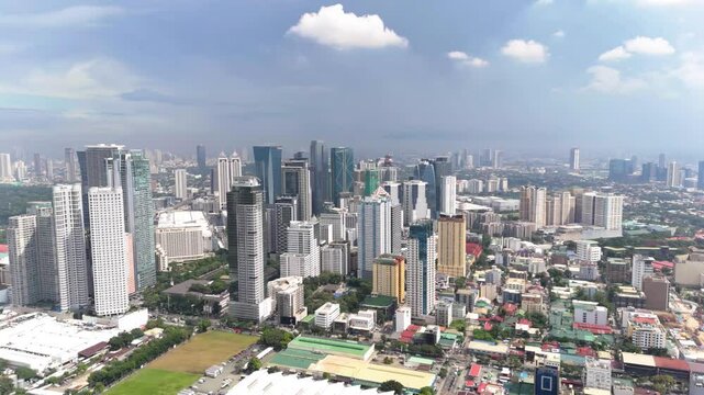 An establishing shot of Ortigas at Pasig City during the day