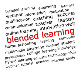 Blended Learning wordcloud - illustration