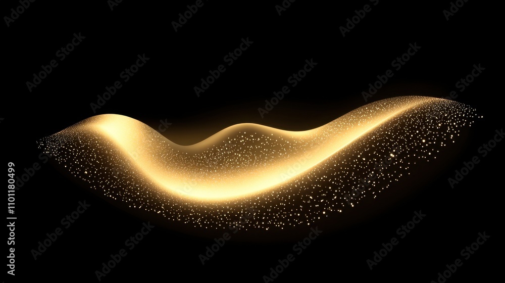Aufkleber a concept for financial volatility with waves of glowing data points on a dark background.