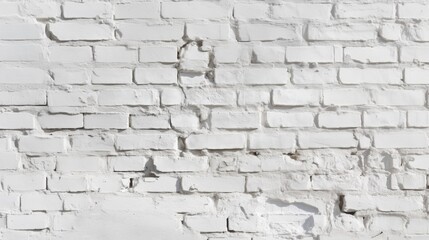 Fototapeta premium White brick wall background with copy space for design