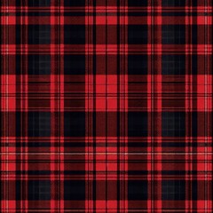 Classic red and black plaid pattern for fashion and design with copy space