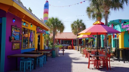 Fototapeta premium Colorful outdoor marketplace.