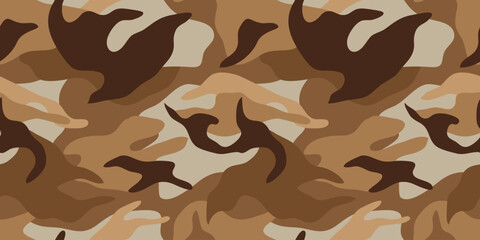 Fototapeta premium Camouflage pattern background vector. Classic clothing style masking camo repeat print. Virtual background for online conferences
