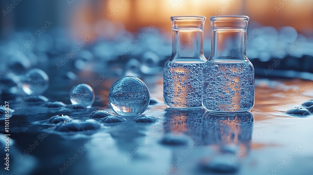 Poster beaker and transparent cell rendering